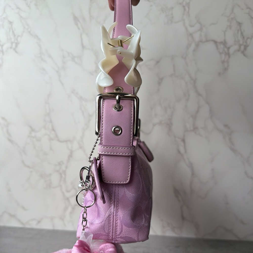 Pink Coach Baguette Shoulder Bag - Picture 7 of 8